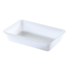 White flat tray - 305x195xH60 mm