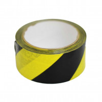 33-metre roll of warning tape - hatched yellow/black