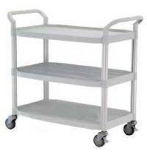 Light grey multipurpose cart - 3 shelves - 1100 x 520 x H1020 mm