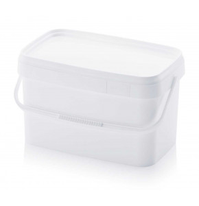 Rectangular bucket with lid - EE 12.8-372-240 12.8 litres