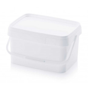 Seau rectangulaire avec couvercle - EE 16.6-372.240 16.6 litres