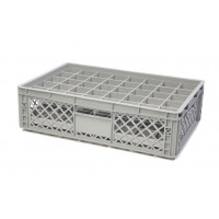 Ventilated glassware storage case with 40 compartments - Height 15 cm