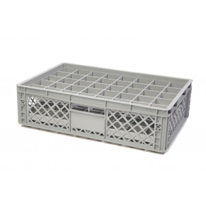 Ventilated glassware storage case with 40 compartments - Height 15 cm