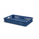 Perforated Euro plastic containers blue - 600x400xH90 mm