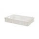 Perforated Euro plastic containers white - 600x400xH90 mm