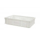 Perforated Euro plastic containers white - 600x400xH135 mm