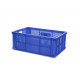 Perforated Euro plastic containers blue - 600x400xH220 mm