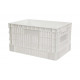 Perforated Euro plastic containers white - 600x400xH330 mm