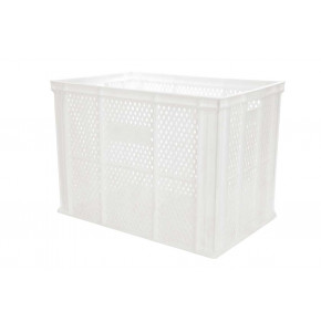 Perforated Euro plastic containers white - 600x400xH420 mm