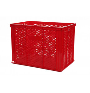 Perforated Euro plastic containers red - 600x400xH420 mm