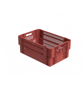 Stackable openwork bin - 600x400xH250 - brick