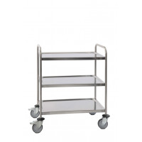 3 shelf monobloc stainless steel cart - 880 x 580 x H1015 mm