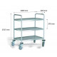 3 shelf monobloc stainless steel cart - 1080 x 680 x H1015 mm