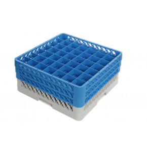 Glassware storage crate with 49 compartments - Height 19,5 cm