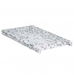 HDPE 500 sliding window board- white/black marble- 50X40X2 cm