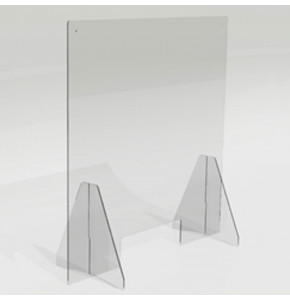 Transparent protective screen - width 75 x H79x Depth 30 cm 