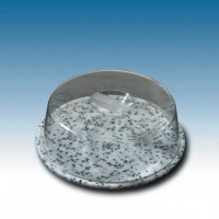 POLY. marble cheese tray - D.44 cm + bell D.42 cm 