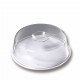 POLY. cheese tray white - D.28 cm + bell D.26 cm 