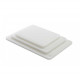 HDPE board 500 - white - channel- pocket- feet- rounded corners - 60X40X2 cm