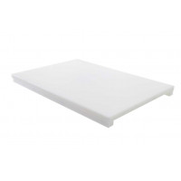Planche vitrine glissières PEHD 500 - blanc - 50X30X2 cm 