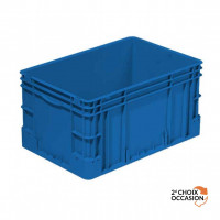 BLUE PLASTIC BIN 600X400X320 - OCCASION
