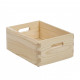 Wooden box - 30x20xH7 cm - solid sides