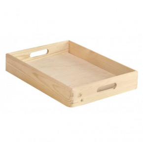 Wooden box - 40x30xH6 cm - solid sides