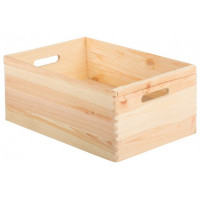 Wooden box - 60x40xH23 cm - solid sides