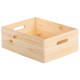 Wooden box - 40x30xH14 cm - solid sides