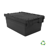 Plastic container for transport - ALC - black - 600x400xH250 mm