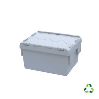 Plastic container for transport - ALC -  400x300xH222 - Grey