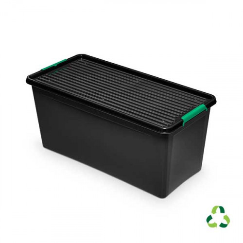 Caisse de rangement avec couvercle en Plastique Recyclé