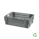 Grey ventilated stack & nest container - 600x400xH200