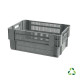 Grey ventilated stack & nest container - 600x400xH250