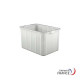 Bac empilable multiusage en polyéthylène blanc - 668x452x403 mm