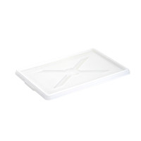 Couvercle 60x40 cm en PEHD blanc pour bac alimentaire