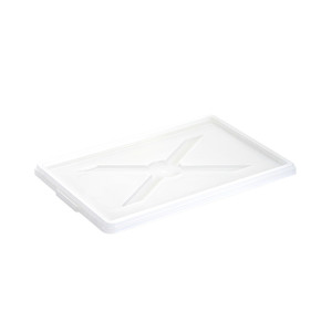 Couvercle 60x40 cm en PEHD blanc pour bac alimentaire