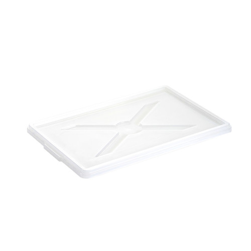 Couvercle 60x40 cm en PEHD blanc pour bac alimentaire