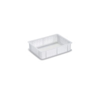 Bac alimentaire ajouré 40x30x10 cm - 10L PEHD blanc
