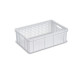 Bac alimentaire ajouré 60x40x19 cm - 45L PEHD blanc