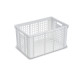 Bac alimentaire ajouré 60x40x32 cm - 60L PEHD blanc