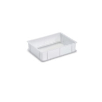 Bac alimentaire plein 40x30x10 cm - 10L PEHD blanc
