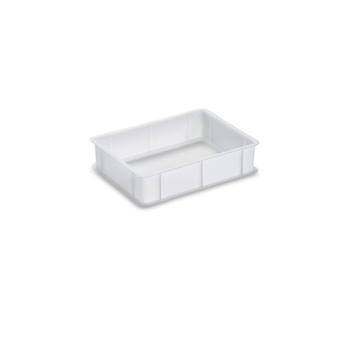 Bac alimentaire plein 40x30x10 cm - 10L PEHD blanc