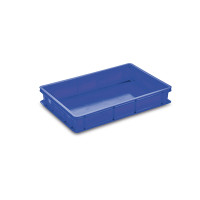 Bac alimentaire plein 60x40x10 cm - 20L PEHD bleu