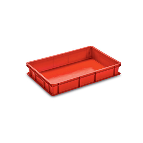 Bac alimentaire plein 60x40x10 cm - 20L - PEHD rouge