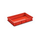 Bac alimentaire plein 60x40x10 cm - 20L - PEHD rouge