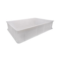 Bac alimentaire plein 60x40x13 cm - PEHD blanc