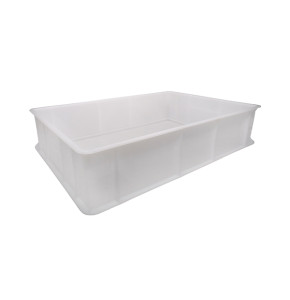 Bac alimentaire plein 60x40x13 cm - PEHD blanc