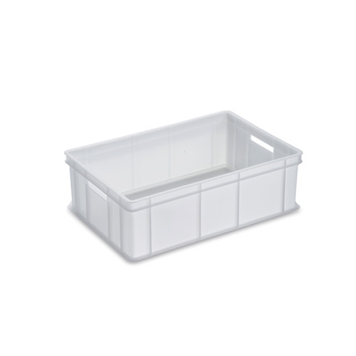 Bac alimentaire plein 60x40x19 cm - 45L PEHD blanc
