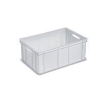 Bac alimentaire plein 60x40x24 cm - 50L PEHD blanc